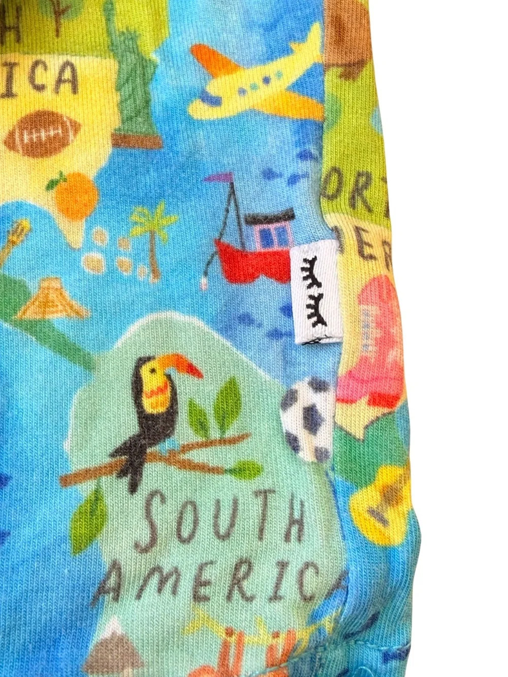 ✈️ Little Sleepies Kids Long Sleeve World Map Globe Print Pajama Top Unisex 3T